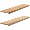 vidaXL Traptreden 2 st 110x30x2 cm onbehandeld massief eikenhout