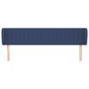 vidaXL Hoofdbord met randen 203x23x78/88 cm stof blauw
