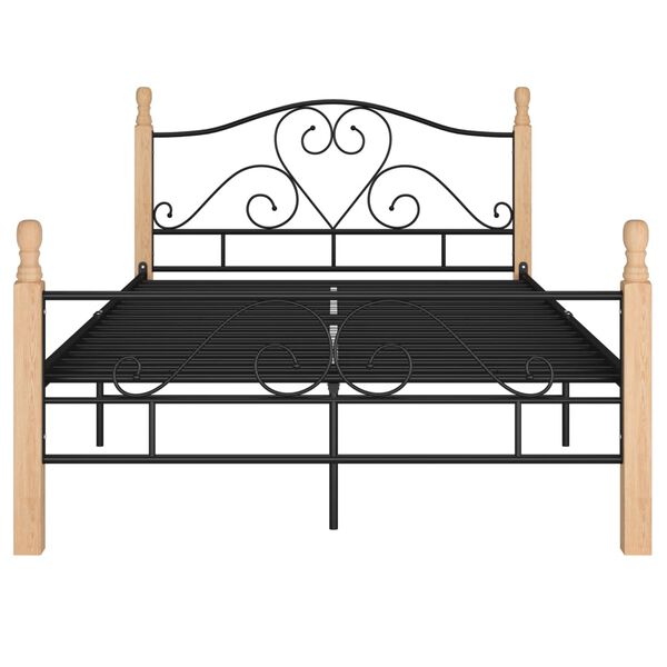 vidaXL Bedframe metaal zwart 120x200 cm