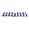 vidaXL Stoelkussens 4 st lage rug gestreept stof wit en blauw