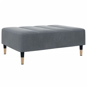 vidaXL Voetenbank 77x55x31 cm fluweel donkergrijs