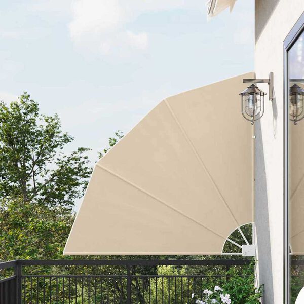 vidaXL Balkon Privacy Scherm Beige 140 x 140 cm Polyester