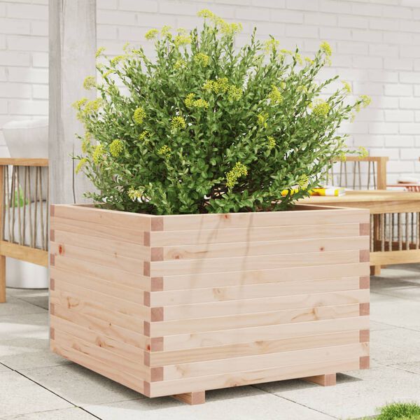 vidaXL Plantenbak 70x70x49,5 cm massief grenenhout