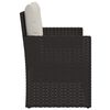 vidaXL Tuinbank met kussens 105 cm poly rattan zwart