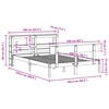 vidaXL Bedframe zonder matras massief grenenhout wit 160x200 cm