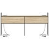 vidaXL Opberghoofdbord met Oplaadstation Sonoma eiken 203 x 15 x 98 cm