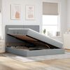 vidaXL Opslag bed met matras Lichtgrijs 160 x 200 cm Polyester