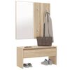 vidaXL Garderobe set bewerkt hout sonoma eiken