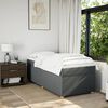 vidaXL Boxspring met matras stof donkergrijs 80x200 cm