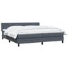 vidaXL Boxspring met matras fluweel donkergrijs 180x210 cm
