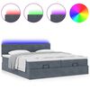 vidaXL Ottoman bed met matrassen en LED's 180x200cm fluweel