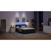 vidaXL Boxspring bed met matras met LED Zwart 140 x 200 cm Stof