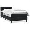 vidaXL Boxspring met matras fluweel zwart 90x220 cm
