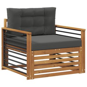 vidaXL Tuinbank Massief Acaciahout en Polyester