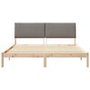 vidaXL Bedframe Bruin en taupe 180 x 200 cm Massief grenenhout