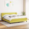 vidaXL Boxspring met matras stof groen 180x200 cm