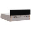 vidaXL Ottoman bed met matrassen en LED's 180x200cm stof taupe