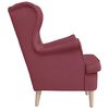 vidaXL Fauteuil 74x84x100 cm stof wijnrood