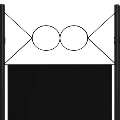 vidaXL Kamerscherm met 6 panelen 240x180 cm zwart