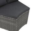vidaXL 7-delige Loungeset met kussens poly rattan grijs
