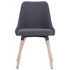 vidaXL Eetkamerstoelen 4 st stof donkergrijs