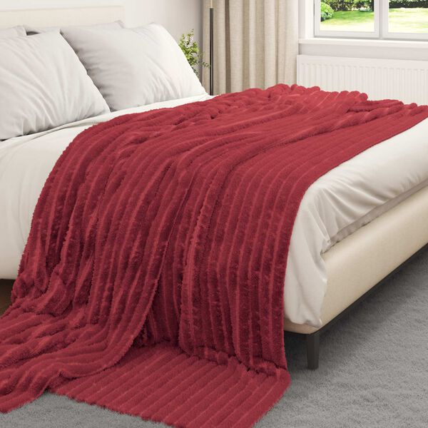 vidaXL Kleden 6 pcs Bordeaux Rood 240 x 220 cm Fleece