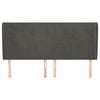 vidaXL Hoofdbord met randen 163x23x118/128 cm fluweel donkergrijs