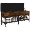 vidaXL Schoenenbank 102x32x45 cm bewerkt hout gerookt eikenkleurig