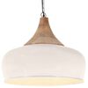 vidaXL Hanglamp industrieel E27 45 cm ijzer en massief hout wit