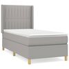 vidaXL Boxspring met matras stof lichtgrijs 100x200 cm