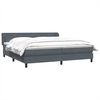 vidaXL Boxspring met matrassen fluweel donkergrijs 180x210 cm