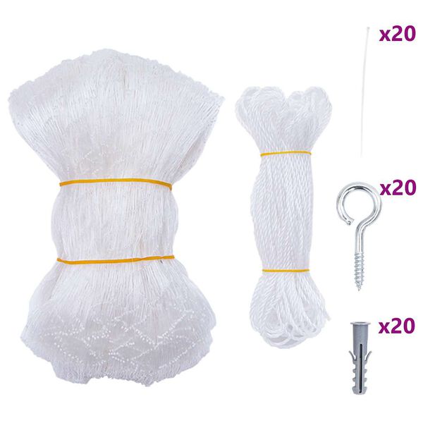 vidaXL Kattennet Transparant 6x3 m Nylon