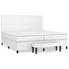 vidaXL Boxspring met matras kunstleer wit 200x200 cm