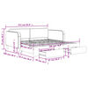 vidaXL Slaapbank met onderschuifbed en lades 90x190 cm stof lichtgrijs