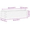 vidaXL Plantenbak 90x40x23 cm massief grenenhout wasbruin