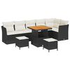 vidaXL Tuinbankenset 9 st Zwart poly rattan