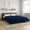 vidaXL Winter Dekbed Gekwilt Donkerblauw 240 x 260 cm Microfiber