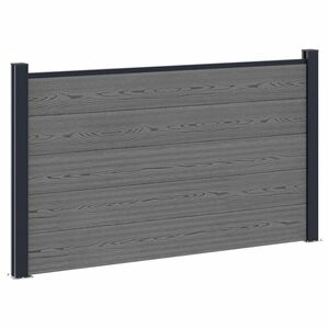 vidaXL Hek set 180 x 105 cm WPC en Aluminium Grijs