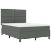vidaXL Boxspringbed met matras Donkergrijs 140 x 190 cm Stof