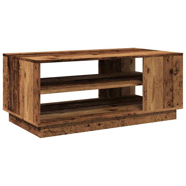 vidaXL Salontafel 102x55x43 cm bewerkt hout oud houtkleurig