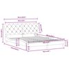 vidaXL Bedframe met LED zonder matras fluweel donkergroen 160x200 cm