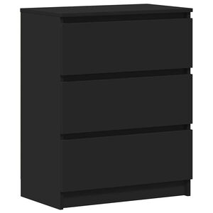 vidaXL Dressoir 60x35x76 cm bewerkt hout zwart