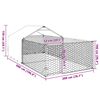 vidaXL Hondenkennel met ren 5x2x1,5 m gegalvaniseerd staal