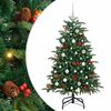 vidaXL Kunstkerstboom Groen 150 cm PVC en Metaal en Plastic