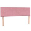 vidaXL Boxspring met matras fluweel roze 140x210 cm