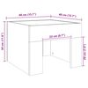 vidaXL Salontafel met Infinity LED 40x40x30 cm sonoma eikenkleurig