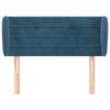 vidaXL Hoofdbord met randen 83x23x78/88 cm fluweel donkerblauw
