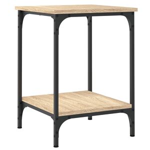 vidaXL Salontafel 40x40x55 cm bewerkt hout sonoma eikenkleurig