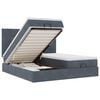 vidaXL Ottoman bed met matrassen 160x200cm fluweel donkergrijs