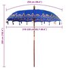 vidaXL Balinese Parasol Blauw 215 x 215 x 260 cm